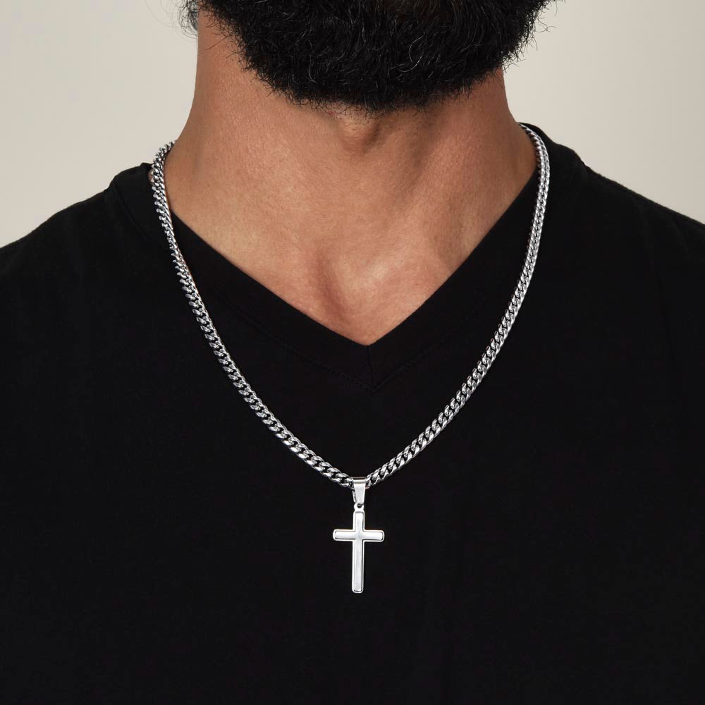 Luxury Cuban Link Chain With Cross – Jewelry Designed With Love