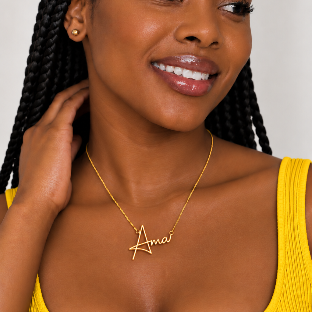 Gorgeous Personalised Ghanaian Name Necklace