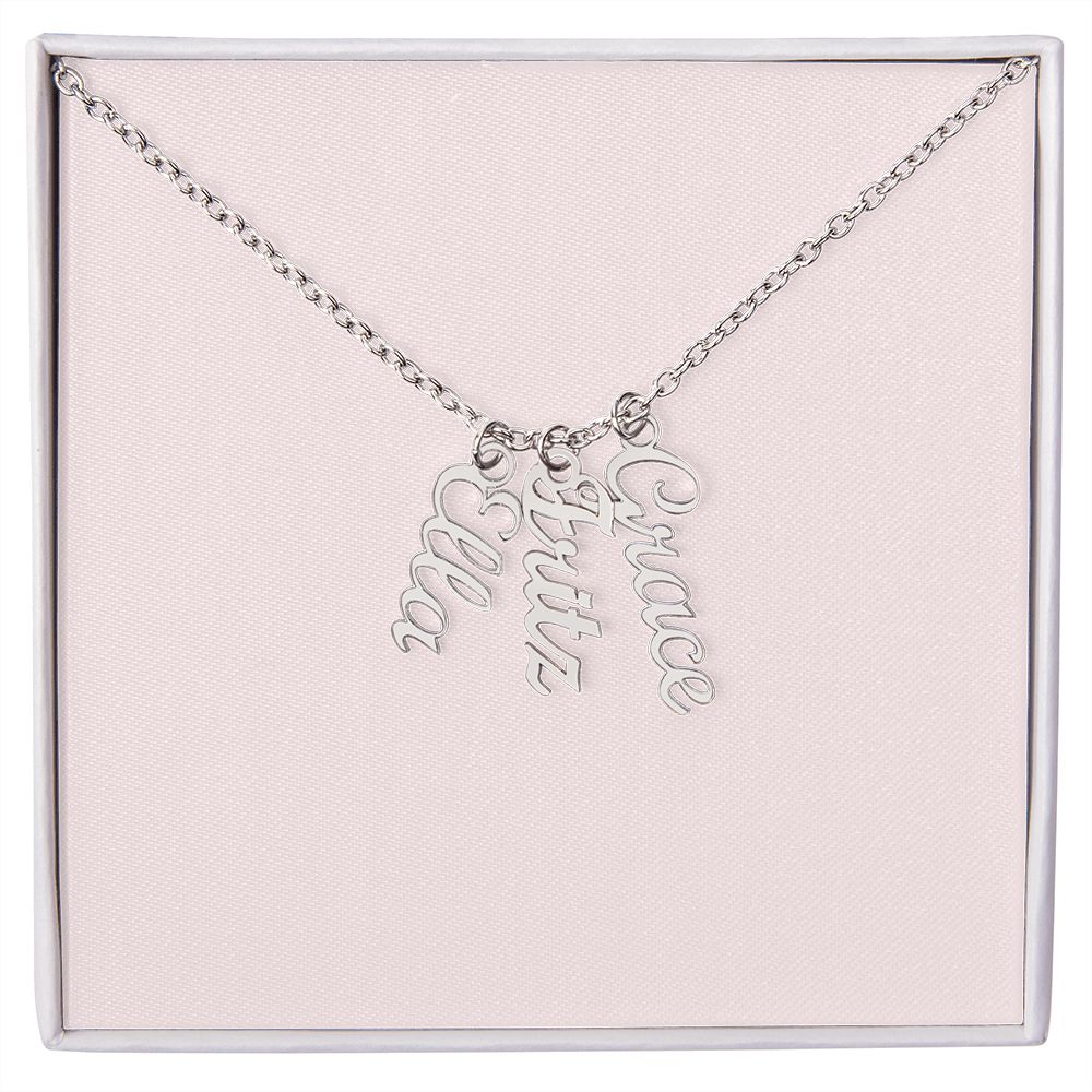 Multi Vertical Name Necklace