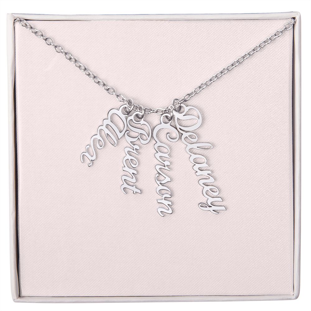Multi Vertical Name Necklace