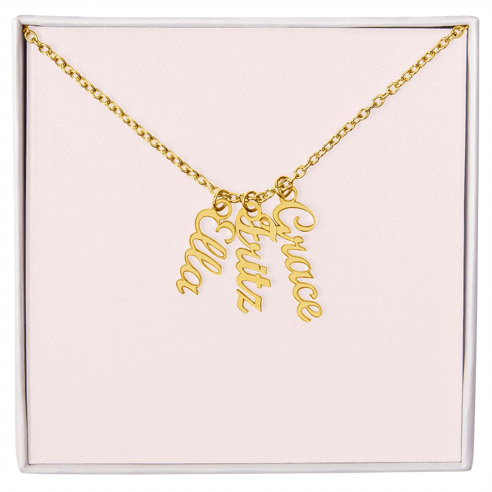 Multi Vertical Name Necklace