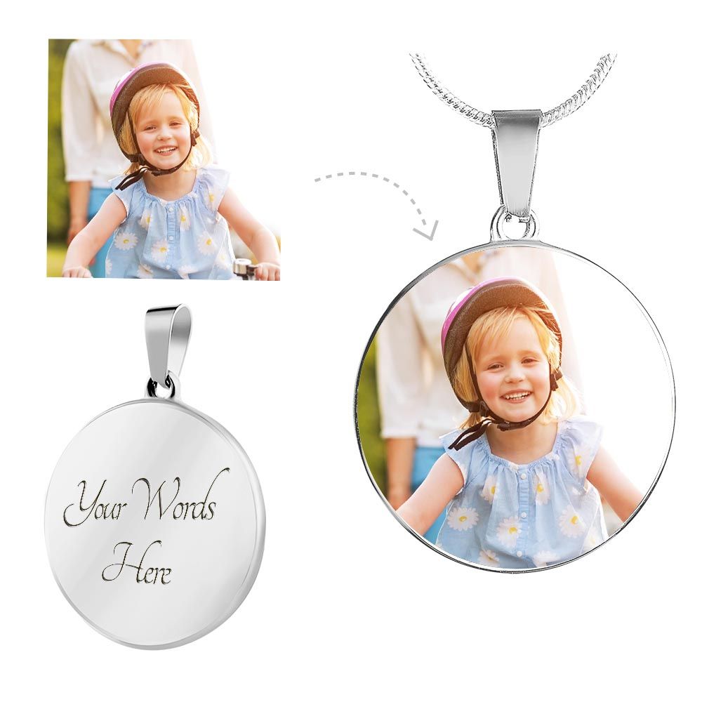 Premium Personalized Circle Photo Necklace