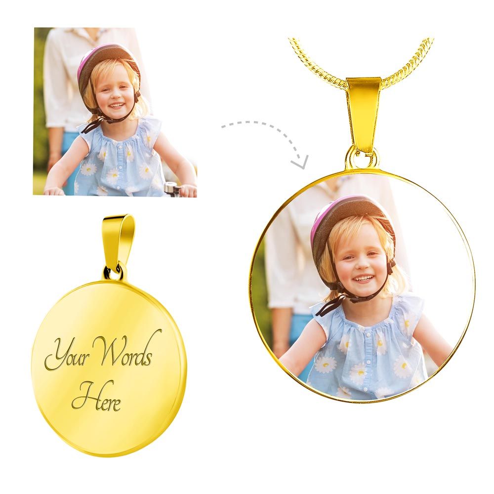 Premium Personalized Circle Photo Necklace