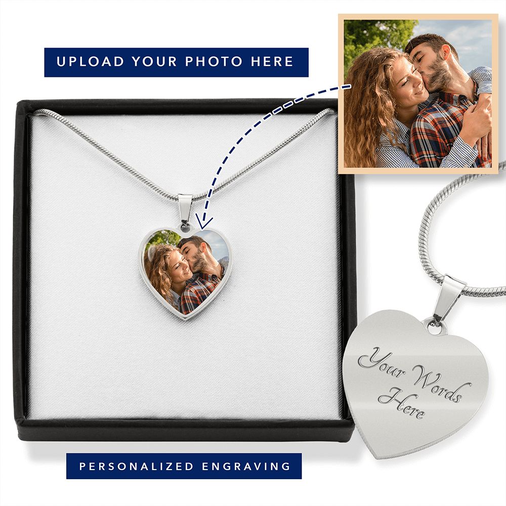Premium Personalized Heart Photo Necklace