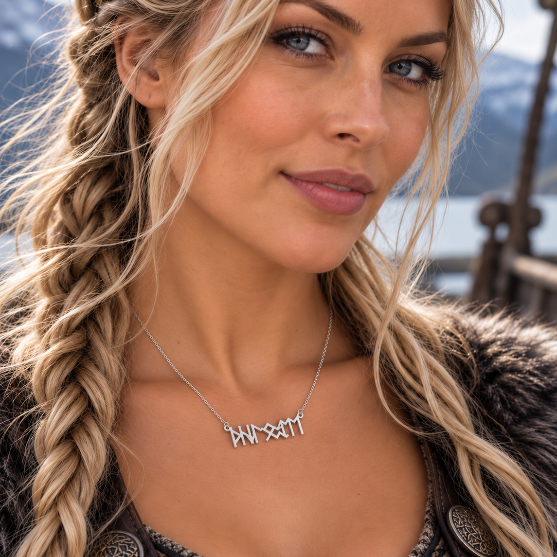 Gorgeous Personalised Viking Name Necklace