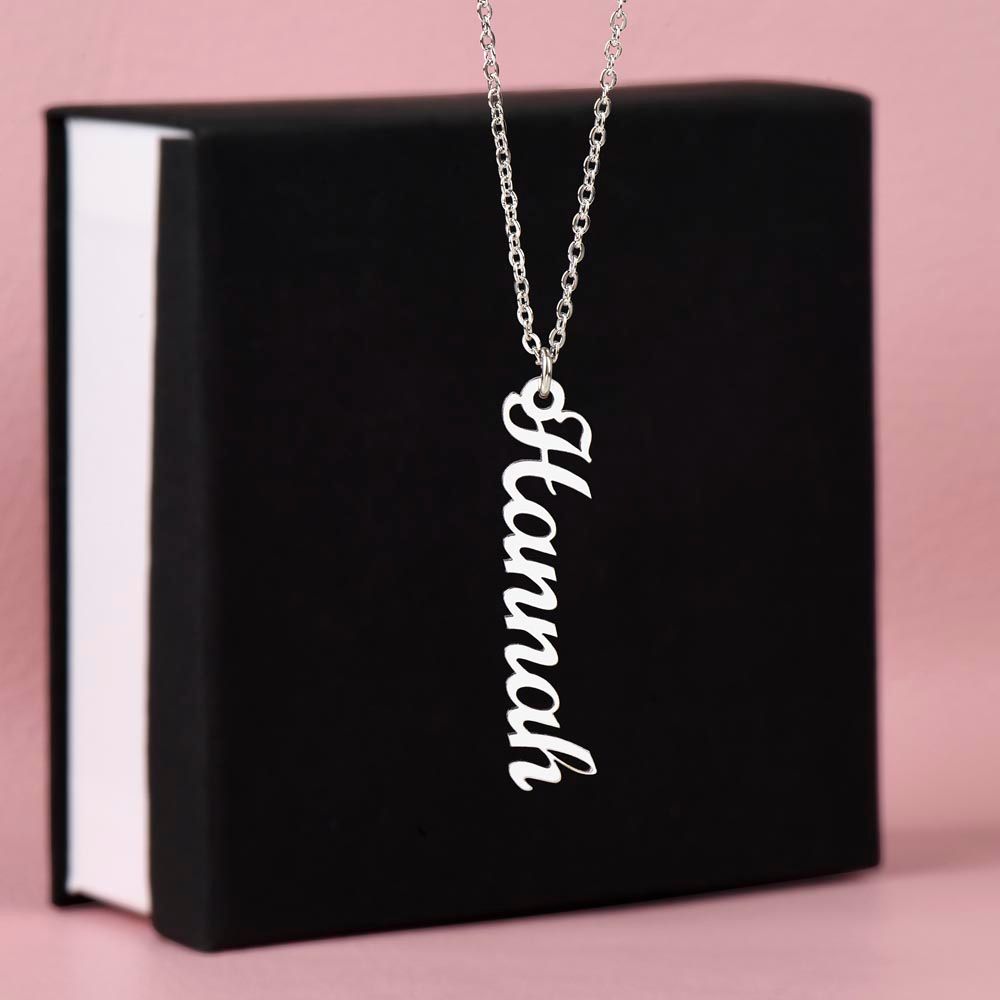 Luxury Personalized Vertical Name Necklace – Jewelry Designed With