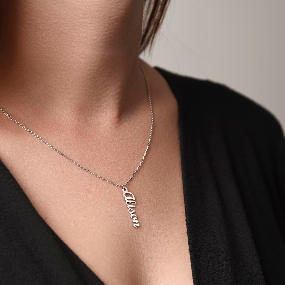 Luxury Personalized Vertical Name Necklace – Jewelry Designed With