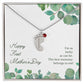 Mom to Be: Personalized Engraved Baby Feet Necklace With Birthstones